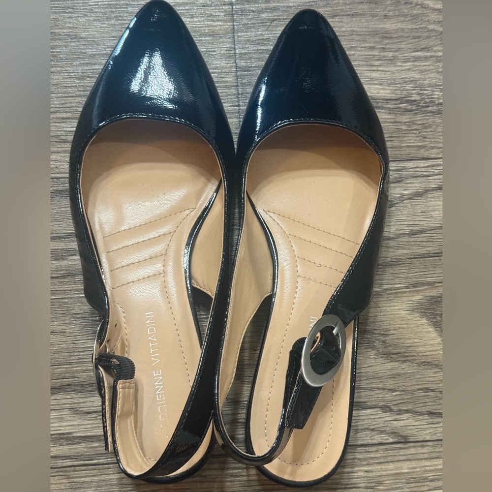 Adrienne Vittadini Black Patent Heels Size 9M